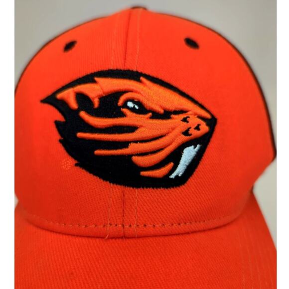 Oregon State Beavers Hat OSU Adjustable Snap back Embroidered Beaver Orange Cap - Picture 2 of 6